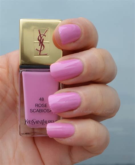 ysl rose scabiosa nail polish|YSL Rose Scabiosa (No. 48) La Laque Couture Nail Lacquer.